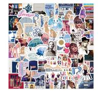 100 PCS Music Stickers, Waterproof Laptop Stickers Aesthetic Pop Singer Decal for Music Lovers, Reusable Vinyl Stickers Scrapbooking Stickers for Phone Skateboard Luggage Car Decals, Style D