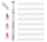 100 Pcs Nail Art Sponges for Ombre Designs - Soft Application Sponges with Grabbing Pen & Ombre Brush for Stunning Nail Art，ombre nail art brush，sponge for ombre nails