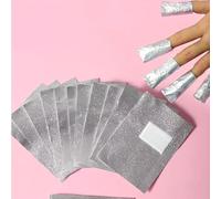 100 PCS nail foil gel aluminium wraps remover for manicure nail art cleaner cuticle pusher cotton pad for nail polishing non liquid nail polish remover