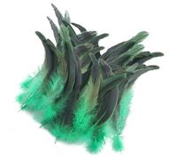 100 Pcs Natural Roosters Feathers,20-25 cm Pheasant Feathers for Crafting,Green DIY Rooster Tails Feather Pheasant Feather for Crafts Wedding Home Party Decorations (100)