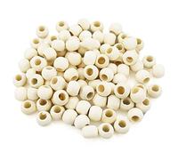 100 Pcs Natural Wooden Beads - 20mm/12mm Large Hole Macrame Beads for DIY Earring Necklace Making, Home Decor, Handcrafted Purse Handle, 5mm 10mm Hole
