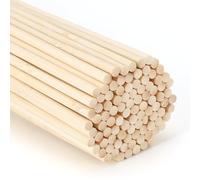 100 pcs Natural Wooden Dowels 5mm x 25cm Bamboo Wooden Sticks for Craft