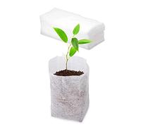 100 Pcs Non-woven Seedling Bags Fabric Plant Seed Pots Biodegradable Grow Bags 20x22 cm, Non-woven Plant Nursery Bag Fabric Seedling Pot Bag Plant Grow Bag for Garden Supply 100PCS 20x22 cm