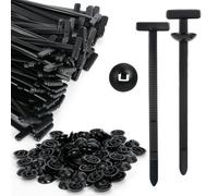 100 Pcs Nylon Universal Cable Tie Buckle, 2025 New Heavy Duty Self-Locking Nylon Zip Ties Holder, Multipurpose Plastic Cable Ties Tool Black Zip Ties for Quick Fastening, Car, Home Daily Repair