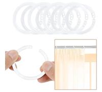 100 Pcs O Shape Plastic Shower Curtain Rings with 4cm Inner Diameter for Standard Rod Fit No Special Tools Needed