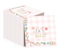 100 Pcs One Silly Goose Paper Napkins Pink Bow Gingham One Silly Goose Disposable Napkins Cute Disposable Cocktail Napkin for 1st Birthday Party Baby Shower Dessert Dinner Bridal Decor