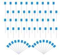 100 Pcs Oral Care Sponge Swab, Disposable Mouth Cleaning Sponge Swab, Swab Dental Stick, Oral Swabs Mouth Swabs Sponge for End of Life Care, Tooth Cleaning Tool, Foam Swab Sticks for Oral Care (Blue)