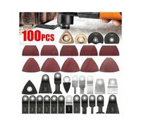 100 Pcs Oscillating Multitool Blade Set - Accessories for Fein Multimaster Dremel Dewalt Einhell