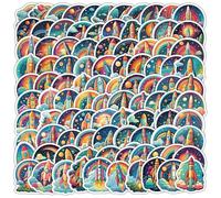100 Pcs Outer Space Stickers for Kids Teens Adults Boys Girls Gift,Space Alien Rocket Stickers Pack for Laptop,Skateboar,Luggage,Car,Bike, Cup,Computer,Water Bottle Decor,Vinyl Waterproof Sticker