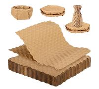 100 Pcs Paper Bubble Wrap Bubble Wrap for Packing Eco-Friendly Durable Biodegradable Cushioning for Moving, Shipping & Storing Fragile Items - Ideal for Home, Office & E-Commerce