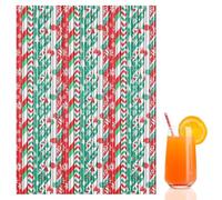 100 Pcs Paper Straws for Drinking, 6 Styles Bright Rainbow Colors Striped Drinking Straws for Birthday, Wedding, Bridal/Baby Shower, Christmas Decorations and Party Supplies