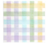 100 Pcs Pastel Plaid Paper Napkins Rainbow Gingham Disposable Party Napkin Spring Summer Easter Colorful 6.5 Inches Luncheon Napkin for Birthday Baby Shower Unicorn Party Supplies