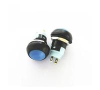 100 PCS PBS-33A ON-OFF 12mm Locking Small Waterproof Self-Resetting Push Button Switch Round Red/Green/White/Black/Blue/Yellow IDGTTLDF(Beige)