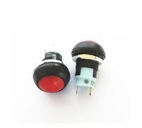 100 PCS PBS-33A ON-OFF 12mm Locking Small Waterproof Self-Resetting Push Button Switch Round Red/Green/White/Black/Blue/Yellow IDGTTLDF(Red)