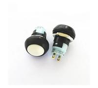 100 PCS PBS-33A ON-OFF 12mm Locking Small Waterproof Self-Resetting Push Button Switch Round Red/Green/White/Black/Blue/Yellow IDGTTLDF(Gold)