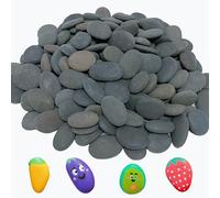 100 Pcs Pcs Flat Pebbles for Painting, Natural Small River Rocks for Art & Crafts DIY Projects, Decorative Stones for Painting,0.6-1.38 inch