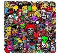100 Pcs Personality Cool Grimace Stickers Decals for Water Bottle Laptop Luggage Car Bike Bicycle Waterproof Vinyl Stickers Pack