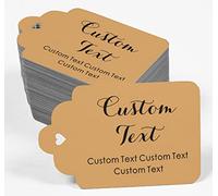 100 PCS Personalized Paper Hang Tags Made Any Text Custom Tags Wedding Favor Gifts
