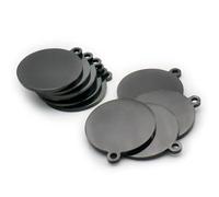 100 PCS Personalized Round Stainless Steel Cat and Dog Tags Engravable Vintage Blank Metal Pet Name Identity Plate,Black,M 30x35mm