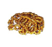100 Pcs Pigeon Dove Leg Rings 2024 Identify Bands Accessory Training Ring Orange diameter 8mm