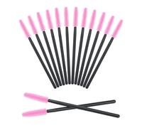 100 Pcs Pink Disposable Spoolies with Flexible Nylon Bristles - 10cm Mascara Wands Bendable Spoolie for Lash Extensions, Makeup & Grooming (2.7cm Tip, Plastic Handle)