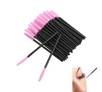 100 PCS Pink Lash Brushes for Eyelash Extensions, Silicone Mascara Wands for Eyelash Care
