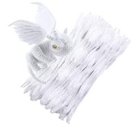 100 PCS Pipe Cleaners Chenille Stem, Bump Chenille Stems Pipe Cleaner, White Pipe Cleaners Crafts Supplies for DIY Arts Crafts Decorations (White)