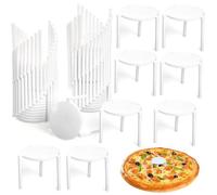 100 Pcs Pizza Saver, Saver Stand Pizza Box Stacks White Plastic Tripod, Pizza Tripod for Restaurant Container, Catering Boxes & Food Take Out Service (B)