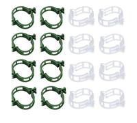 100 Pcs Plant Clips for Flower Vegetable Upright Growth, Plant Clips for Climbing Plants, Vegetable Garden Plant Support Clips for Outdoor Plants (White And Green)