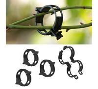 100 Pcs Plant Support Clip, Garden Plant Clips for Climbing Plants, Plastic Trellis Clips, Reusable Plant Fixing Clips for Tomato Grape Vine Flower Stem Vegetables Cucumbers (100, Black)