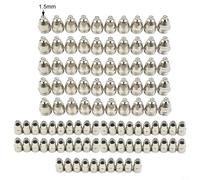 100 Pcs Plasma Cutter Electrode and Nozzle Set, .5mm Tip for Torch, Compatible with CUT-70/80/120 Machines, Oxygen- Copper with Hafnium Insert, 80A Rating(1.5mm)