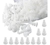 100 PCS Plasterboard Dowels, Self-Drilling White Plasterboard Dowels, Cavity Dowels with Tip, Hollow Wall Dowels for Fastening in Stone, Bricks, Concrete, Plasterboard
