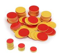 100 Pcs Plastic Counting Math Counters Chips Bingos, Learning Resources Counting Tokens,Tokens kids Early Educational Counters for Learning and Classroom Math Games Countings Toys(Orange & Red)