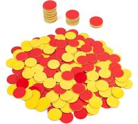 100 Pcs Plastic Counting Math Counters Chips Bingos,Learning Resources Counting Tokens,Tokens kids Early Educational Counters for Learning and Classroom Math Games Countings Toys(Yellow & Red)
