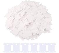 100 PCS Plastic Floss Bobbins,Plastic Floss Bobbins Thread Card,Embroidery Thread Bobbins,Floss Bobbins Organiser,Thread Cards with Floss Winder for Cross Stitch Weaving DIY Crafts Sewing Storage