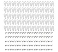 100 Pcs Plastic Frame Turn Button, 24x10 mm Drop Shape with Screws for Hanging Pictures, Photos, Drawings and Posters