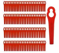 100 Pcs Plastic Grass Trimmer Blades, Grass Trimmer Replacement Blades, Cordless Strimmer Blades 83 mm Lawn Mower Cutting Blades Garden Mower Replacement Blades for Swift Ryobi Grass Strimmer