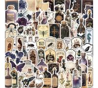 100 Pcs Potion Labels Funny Laptop Stickers, Apothecary Dark Bottle Aesthetic Stickers for Water Bottle, Gothic Wine Bottle Stickers for Journal Bullet Journals Scrapbooking DIY Paper Crafts