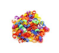 100 Pcs Poultry Leg Rings, Diameter 8 Mm Poultry Foot Rings Bird Identification Leg Bands Clip-on Rings for Birds, Ducks and Chickens(multicolor)
