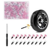 100 PCS Puncture Repair Screws, Tyre Repair Screws with Screwdriver and Storage Box, Fast Self Service Tubeless Tire Repair Tool for Car Motorcycle Bicycle Bike Flat Plug Repair Accessories(50S/50L)