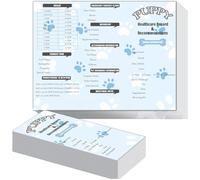 100 Pcs Puppy Vaccination Record Cards Dog Vaccines Large Book 8.3 x 11 Inch Shot Booklets Canine Health Record for Pet Supplies Home