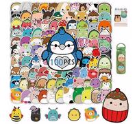 100 PCS Q Version Cartoon Animals Stickers for Laptop Scrapbook Journal Skateboard, Cute Animal Stickers, Animal Stickers, Waterproof Vinyl Stickers for Kids Teens Adult Cartoon Stickers
