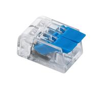 100 Pcs Quick-Connect Terminal Blocks, 2-Position 4mm² Press-Type Parallel Splice Connectors Transparent Color Kit Terminals & Kits(Blu)
