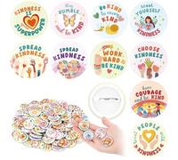 100 Pcs Reading Awards/Be Kindness Pins Funny Reading Prizes Kindness Book Lover Round Metal Buttons Pins Snack Motivational Positive Incentive Reward Prizes for Students Classroom, multicolor, 1.18