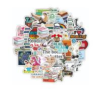 100 Pcs Reading Stickers Book Adults, Waterproof Bookish Journal Stickers Aesthetic, Laptop Sticker Kindle Accessories for Boys, Book Quote Sticker for Water Bottles, Laptops Decals
