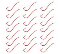100 Pcs Red Barbed Fishing Hook Metal Bait Holder for Sea Fishing | Micro Barbed Design, Small Tackle Accessory, Lure Use, Red Finish, Single Piece Pack