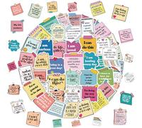 100 PCS Reminders Motivational Stickers Self Adhesive Mental Health Sticker Waterproof Inspirational Positive Stickers Large Affirmation Sticker for Laptop Journaling Bullet Planners Water Bottles