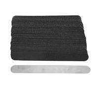 100 Pcs Replacement Nail File Strip Kit, Disposable Nail Abrasive Files with Reusable Stainless Steel Base Plate, Professional Nail Salon Supplies for Manicure Pedicure, Easy to Us