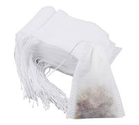 100 Pcs Reusable Tea Bags, 9 x 7 cm Empty Tea Bags with Drawstring, Tea Filter Loose Tea Infuser for Tea Spice