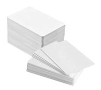 100 Pcs RFID Cards, White UID Rewritable 13.56MHz NFC Cards, Compatible with All Access Control Systems, Standard PVC Size